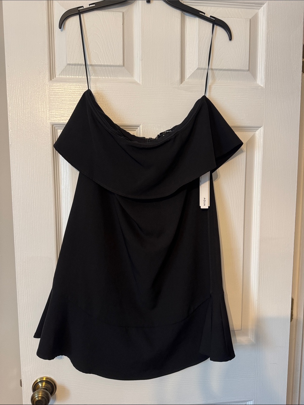 Strapless Black Mini Dresa